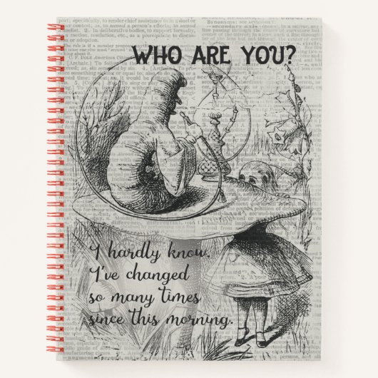 Alice in het Wonderland en de Catterpijler Notitieboek (Voorkant)