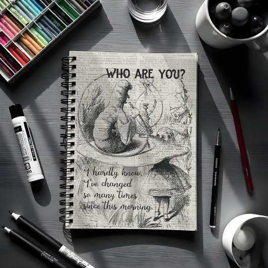 Alice in het Wonderland en de Catterpijler Notitieboek