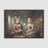 Alice in het wonderland en de marshaas tissuepapier (Voorkant)