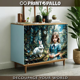 Alice in het Wonderland en het witte konijn Tissuepapier