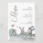  Alice in het Wonderland Tea Party Menu (Voorkant)