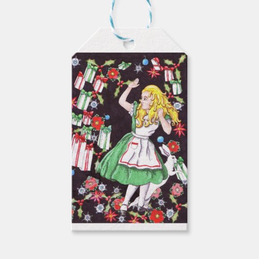 "Alice in Holiday Hell" cadeau labels Cadeaulabel (Voorkant)