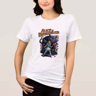 Alice in Nightmareland - De donkere Cartoon Tri-Blend Shirt