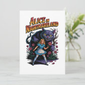 Alice in Nightmareland – Donkere Cartoon Kaart (Staand voorkant)