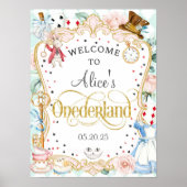 Alice in Onederland, 1 jarig welkomstbord Poster (Voorkant)