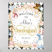 Alice in Onederland, 1 jarig welkomstbord Poster (Voorkant)