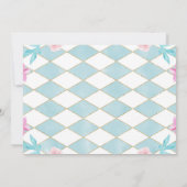 Alice in Onederland 1e Verjaardag Blauw Foto Kaart (Achterkant)