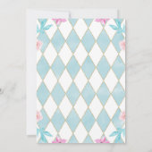 Alice in Onederland 1e verjaardag blauw Kaart (Achterkant)