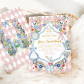 Alice in ONEderland 1e verjaardag grillig Kaart