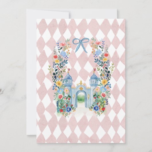 Alice in ONEderland 1e verjaardag grillig Kaart (Achterkant)