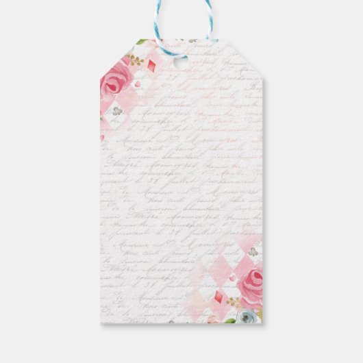 Alice in Onederland 1e verjaardag Mad Tea Party Cadeaulabel (Achterkant)