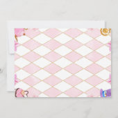 Alice in Onederland 1e Verjaardag Roze Foto Kaart (Achterkant)