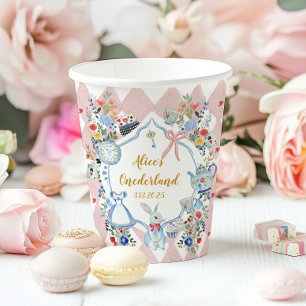 Alice in ONEderland 1e verjaardag Whimsical Papieren Bekers