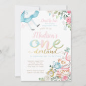 Alice in ONEderland 1st Birthday Kaart (Voorkant)