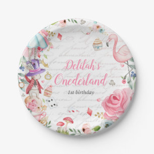 Alice in Onederland 1st Birthday Mad Tea Party Papieren Bordje