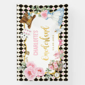 Alice in Onederland 1st Birthday Tea Party Spandoek (Verticaal)