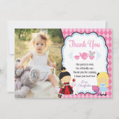 Alice in ONEderland Birthday - Hartelijk dank Bedankkaart (Voorkant)