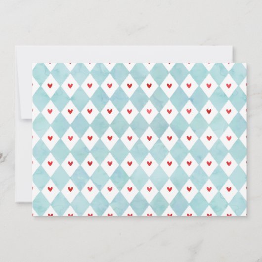 Alice in ONEderland Birthday Invitation Tea Party Kaart (Achterkant)