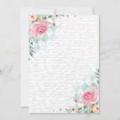 Alice in ONEderland Birthday Whimsical Tea Party Kaart (Achterkant)