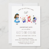 Alice in ONEderland Birthday Whimsical Tea Party Kaart