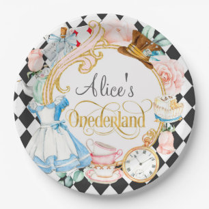 Alice in Onederland: de gekke-hatter-theefeestdag Papieren Bordje
