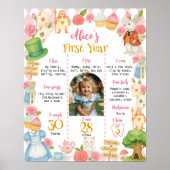 Alice in Onederland Eerste jaar Fotomijlpaal Poster (Voorkant)
