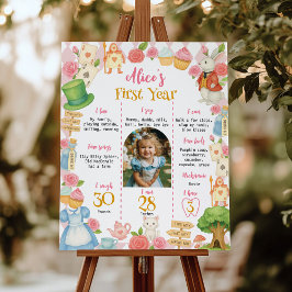 Alice in Onederland Eerste jaar Fotomijlpaal Poster