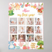 Alice in Onederland Eerste Verjaardag Foto Milesto Poster (Voorkant)