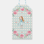 Alice in Onederland Mad Hatter Tea Party Verjaarda Cadeaulabel (Achterkant)