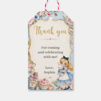 Alice in Onederland Mad Hatter Theepartij Verjaard Cadeaulabel