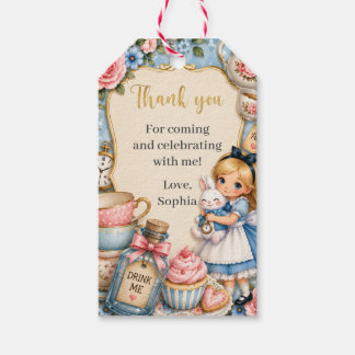 Alice in Onederland Mad Hatter Theepartij Verjaard Cadeaulabel