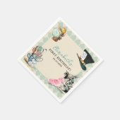 Alice in Onederland Mad Tea 1e verjaardag Servet (Hoek)
