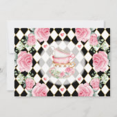 Alice in ONEderland Mad Tea Party 1st Birthday Kaart (Achterkant)