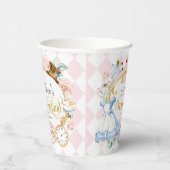 Alice in Onederland, meisje 1 verjaardag Papieren Papieren Bekers (Rechts)