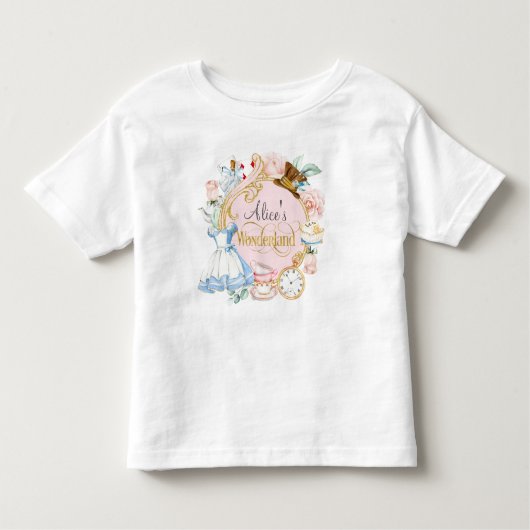 Alice in Onederland, meisje van 1 jaar Kinder Shirts (Voorkant)