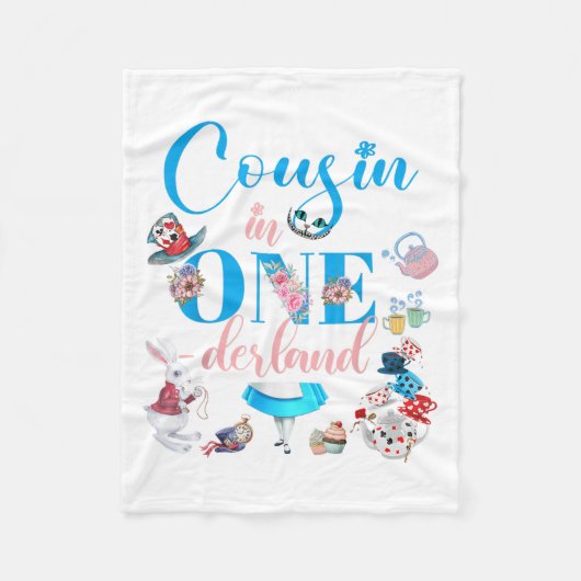 Alice in Onederland neef van de verjaardag Fleece Deken (Voorkant)