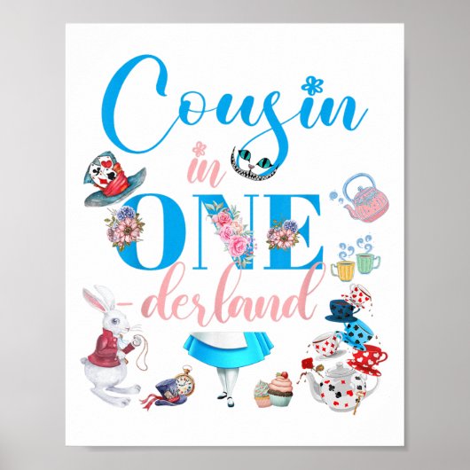 Alice in Onederland neef van de verjaardag Poster (Voorkant)