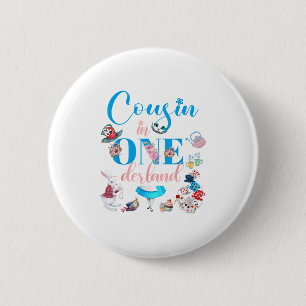 Alice in Onederland neef van de verjaardag Ronde Button 5,7 Cm