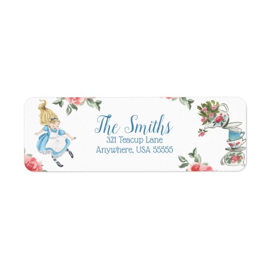 Alice in Onederland Return Address Labels (Voorkant)