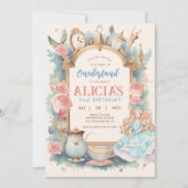 Alice in Onederland Tea Party uitnodiging (Voorkant)