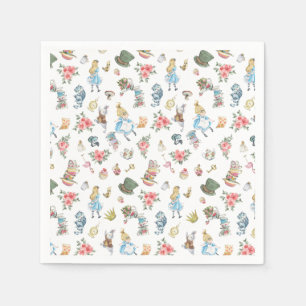Alice in Onederland Thmed Birthday Party Napkins Servet