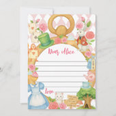Alice in Onederland Time Capsule Note Message Kaar Bedankkaart (Voorkant)