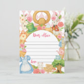 Alice in Onederland Time Capsule Note Message Kaar Bedankkaart (Staand voorkant)