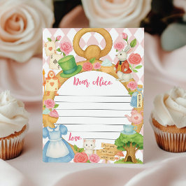 Alice in Onederland Time Capsule Note Message Kaar Bedankkaart