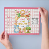 Alice in Onederland Verjaardag Chip Bag Wrapper Flyer (Hand)