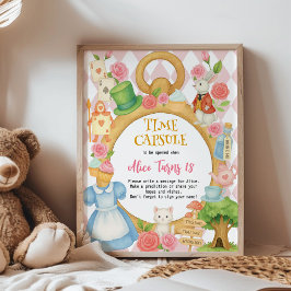 Alice in Onederland Verjaardagsfeestje Time Capsul Poster