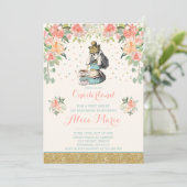 Alice in OneDerland verjaardagsuitnodiging Kaart (Staand voorkant)