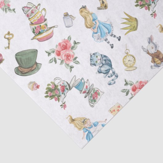 Alice in Onederland - Veronderd weefselpapier Tissuepapier (Detail)