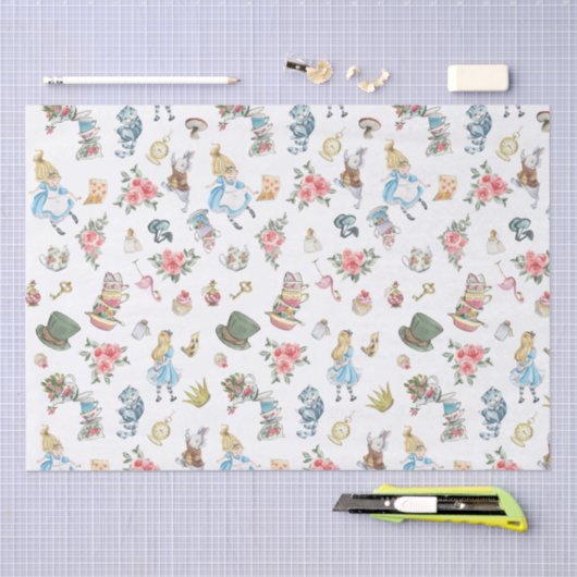 Alice in Onederland - Veronderd weefselpapier Tissuepapier (Craft)