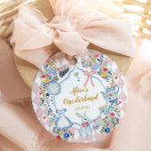 Alice in Onederland Whimsical Verjaardag Bedankjes Labels